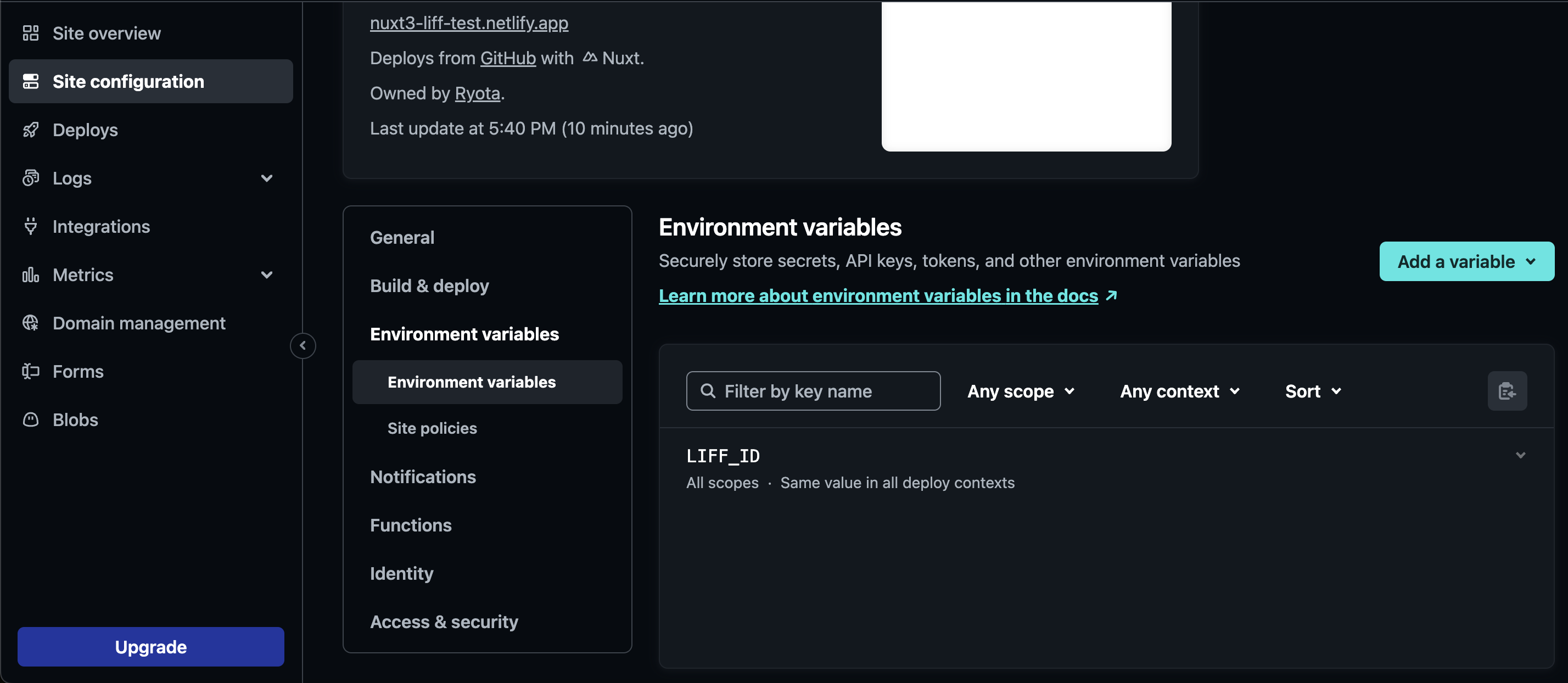 netlify-environment